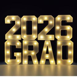 2026 Graduation Decorations - 1FT Marquee Light Up Number For 2026 Graduation Party Decorations ， Suitable For Decoration At Kindergarten, Preschool, 