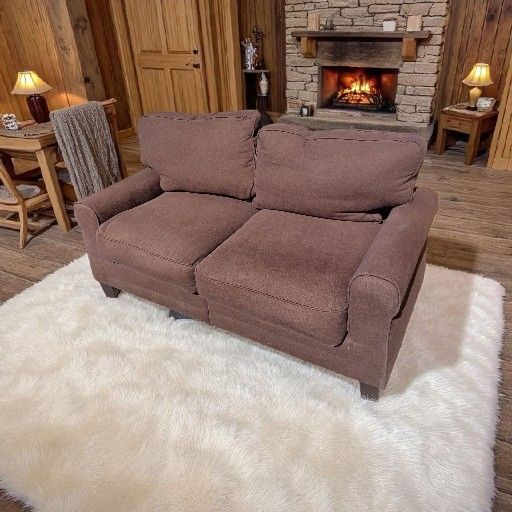 61" Brown Loveseat 