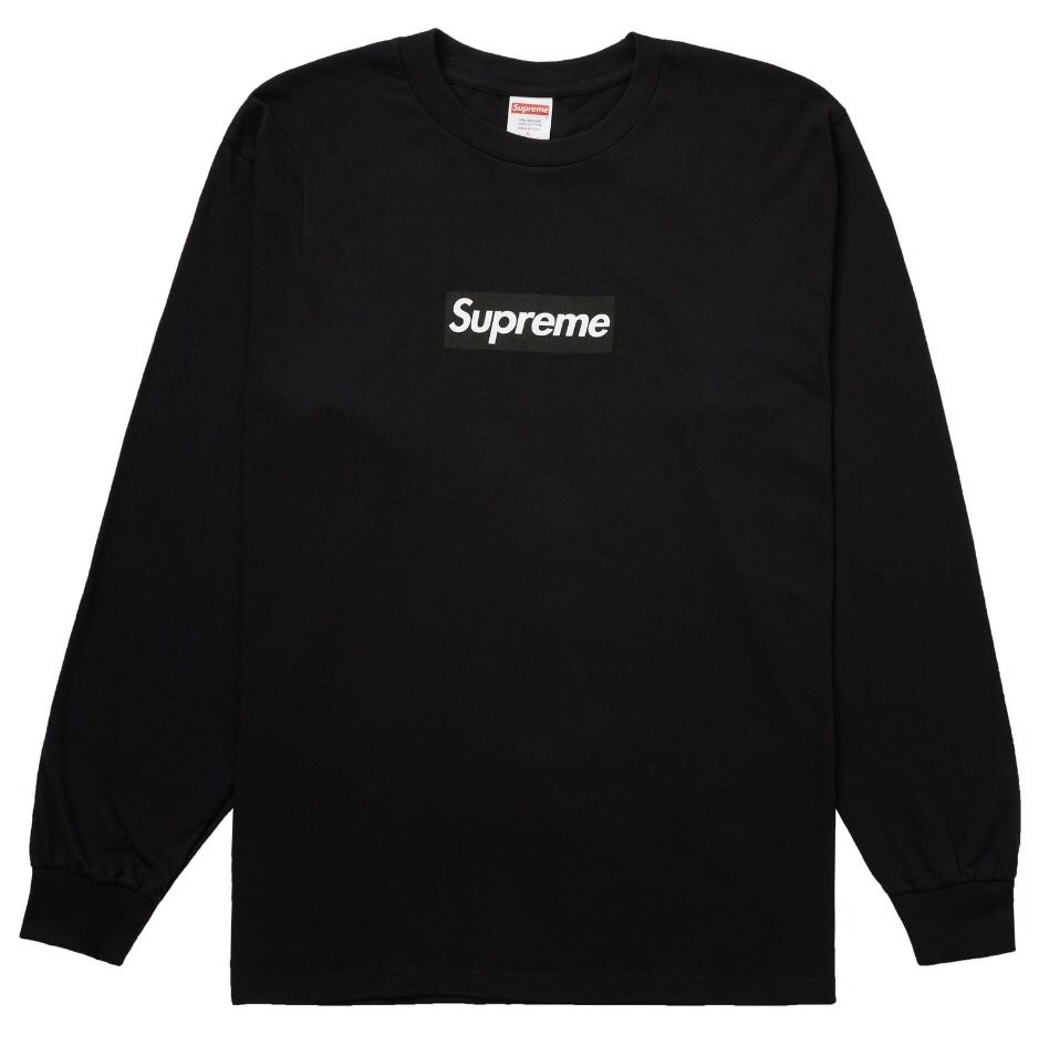 Supreme black box logo long sleeve size medium brand new