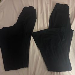 Black flared leggings size XS