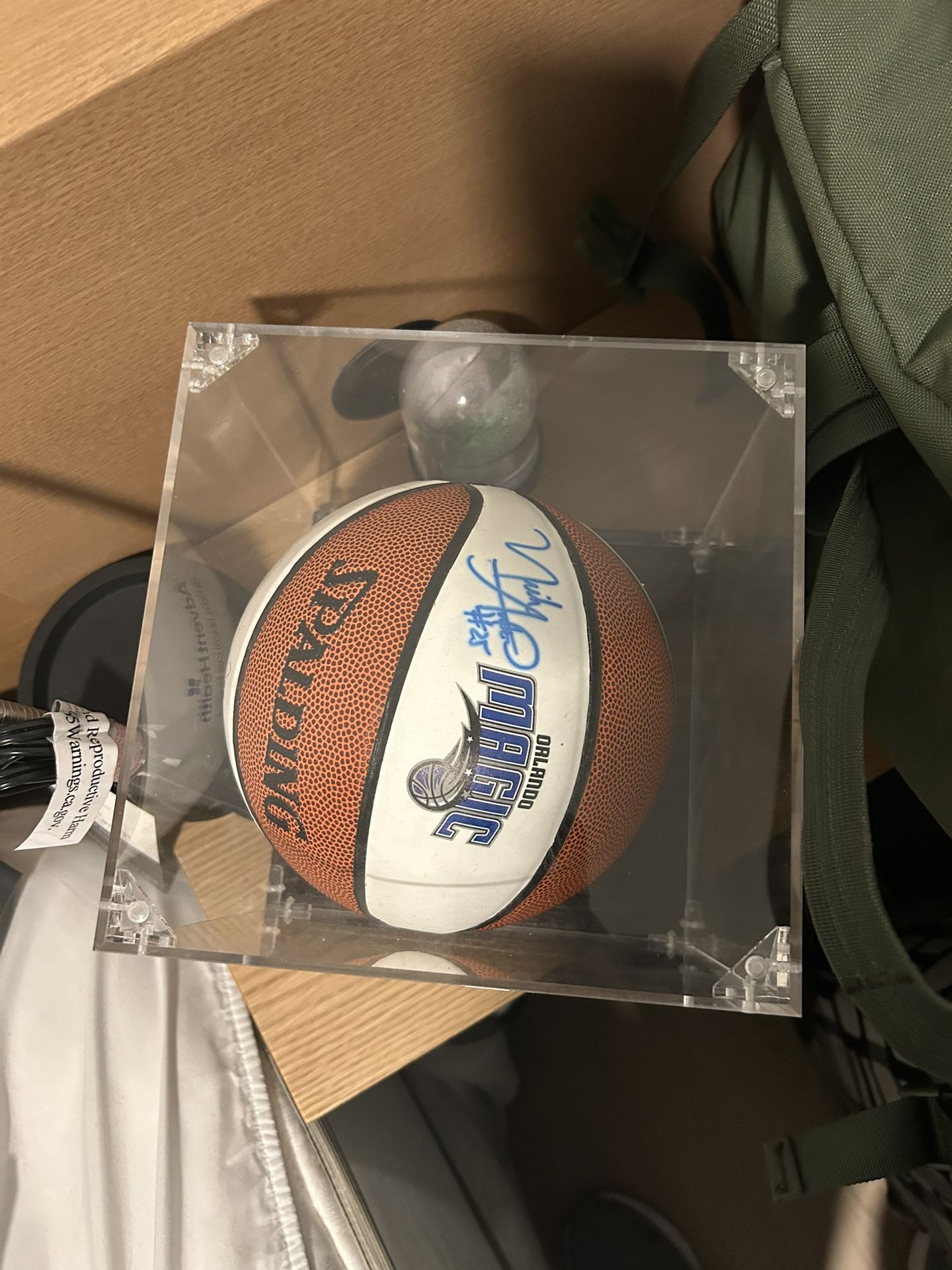 Nick Anderson Signed Orlando Magic Basketball w/ Display Case – $60 OBO