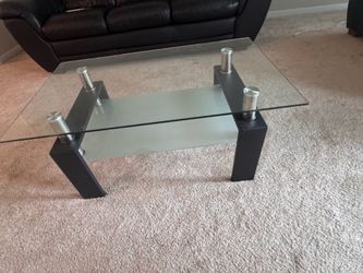 Glass coffee table