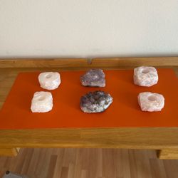 Solid Crystal Tea Light Candle Holders