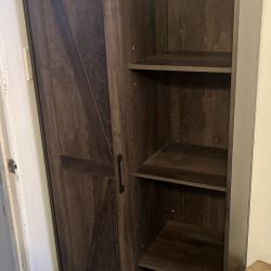 Farmhouse Cabinet, Storage Organizer, Closet With Doors, Barn Door, Shelves