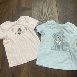 Lot Of 2 Girls Shirts Size 3t By Cat & Jack #12
