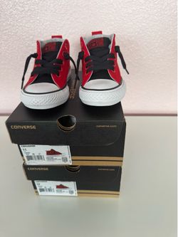 Kids converse slip-on red