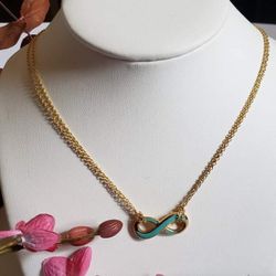 Gold Infinity Necklace with Chain
