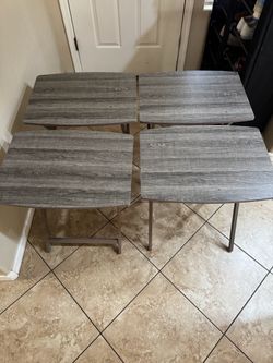 Brand New 5-Piece XL Oversized Tray Table Set