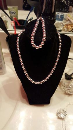 Sterling silver necklace and bracelet