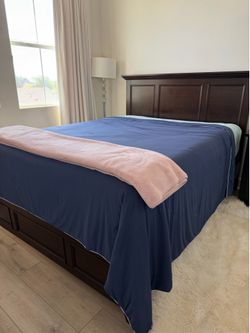 Queen Size Bed Frame + Premium Memory Foam Mattress