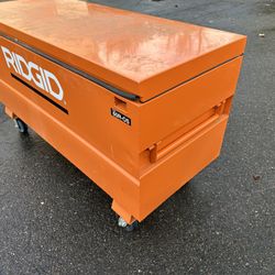 RIDGID 60R-OS Jobsite Box – Heavy-Duty • Lockable • On Casters – $500