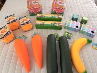 Viral Squishy Spek Carrot Banana Pickle Cheese Squeezy