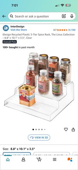 iDesign Clear 3-Tier Spice Rack (4 Available) 