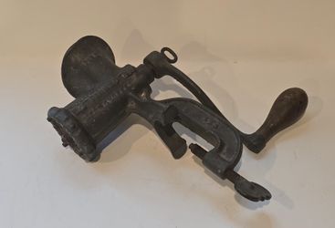 Vintage Meat Chopper Enterprise #10 Tinned With Wooden Handle No 10 Phila￼ USA