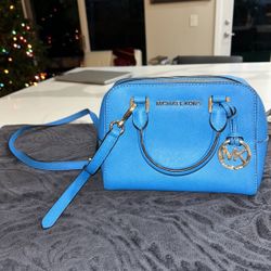 Michael Kors Mini Satchel Crossbody Royal Blue Pocketbook