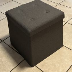 Gray Storage Ottoman 15”