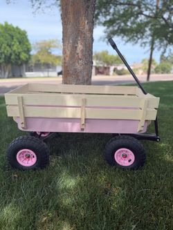 Classic steel and wood utility wagon