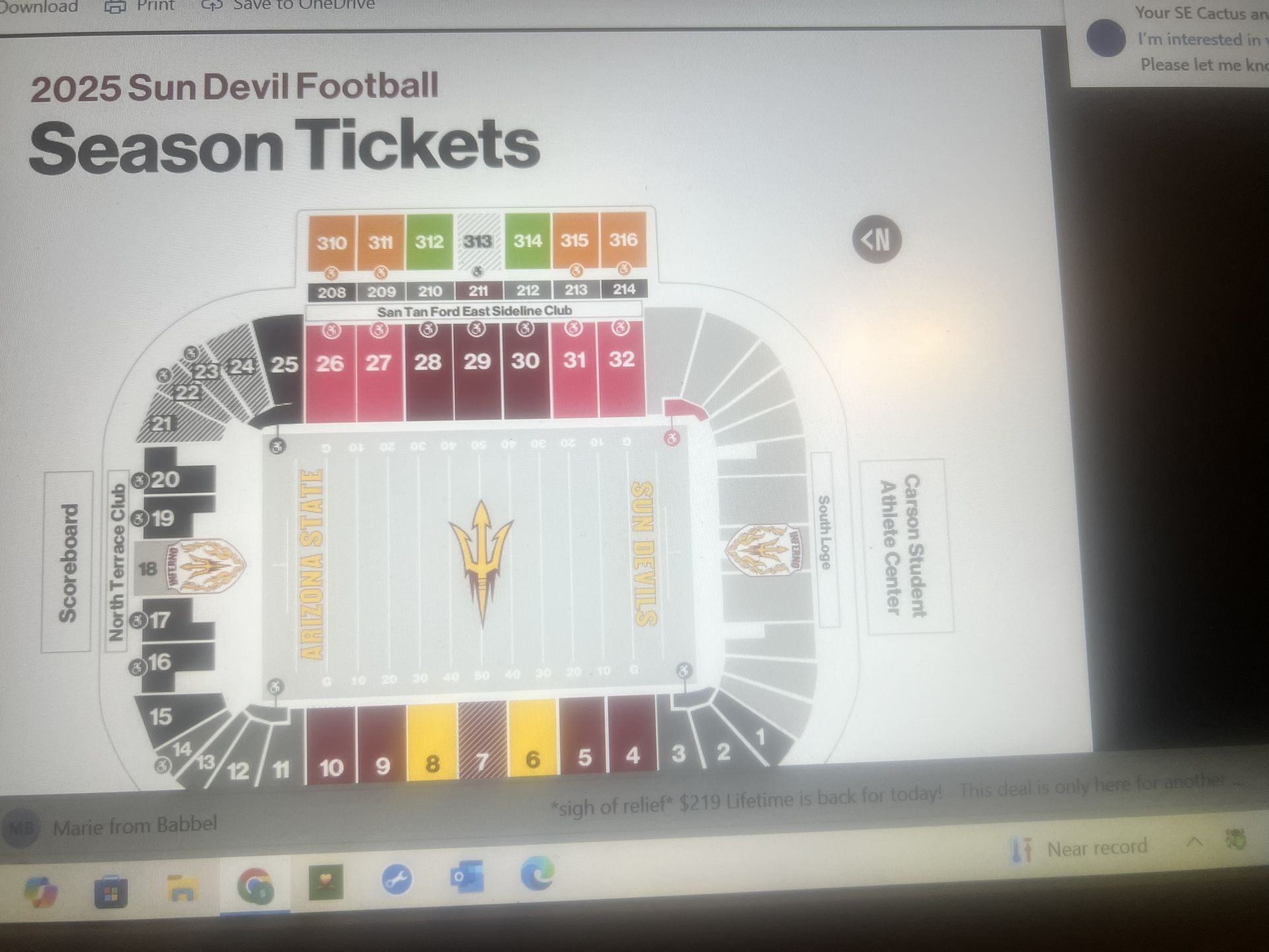 ASU VS HOUSTON MAROON LOT PARKING PASS