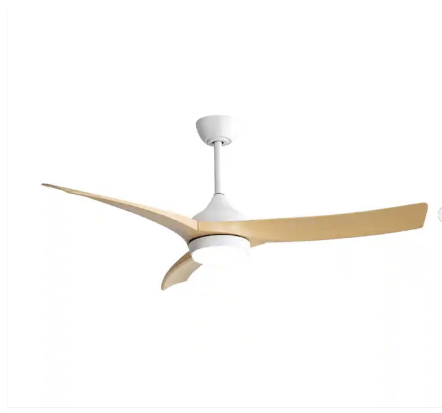 52 in. Indoor White Ceiling Fan with Light - New