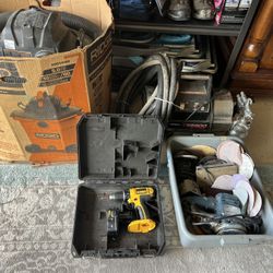 Drill, Spray Pump, Sander, Hose, Blower