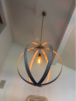 Metal hanging light