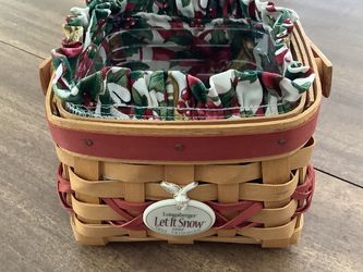 Longaberger Christmas “Let It Snow” Basket