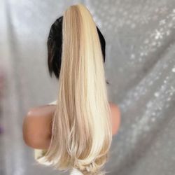 Blonde Synthetic Hair Ponytail New 22"