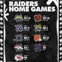 RAIDERS HOME GAMES 2025 Season