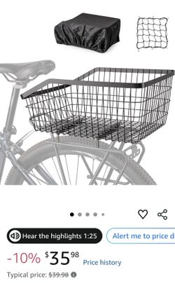 Rear Bike Basket - Ebike Accessories Rear Baskets