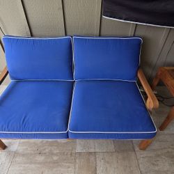 Teak Wood Sofa With Cushions
