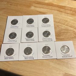 10 US nickels 