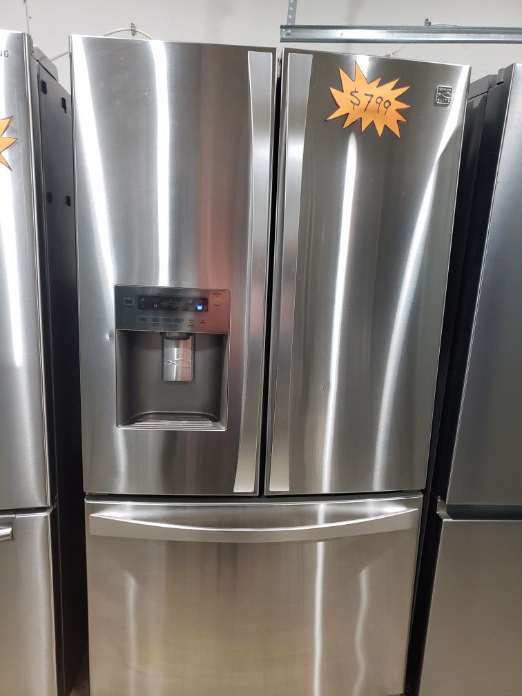 Stainless Steel Kenmore Refrigerator 