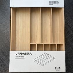 UPPDATERA Flatware tray, light bamboo, 15x19 ½ "