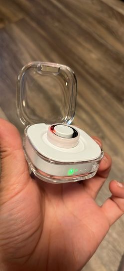 Size 8 pink ceramic smart ring health tracker