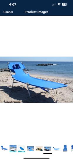 Chaise Lounge Beach Chair Blue