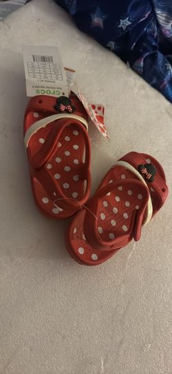 Minnie Mouse Crocs Sandals Size C8 Serious Buyer Only