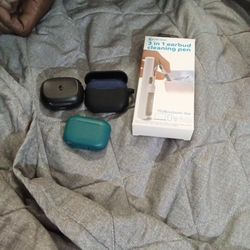 3 Pairs Ear Buds/Earbud Cleaner