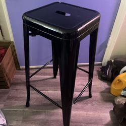 Metal Bar Stool Black