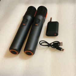 JBL Dual-Channel Microphone Set - 2 Mics w/ Receiver, USB-C Charging, 6hr Battery Life, Plug & Play
