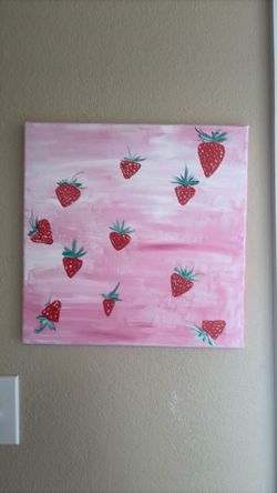 Small strawberry painting