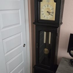 Elegant Black Grandfather Clock 