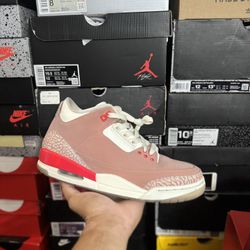 Jordan Rust P 3s size 10.5W 9M USED But Clean