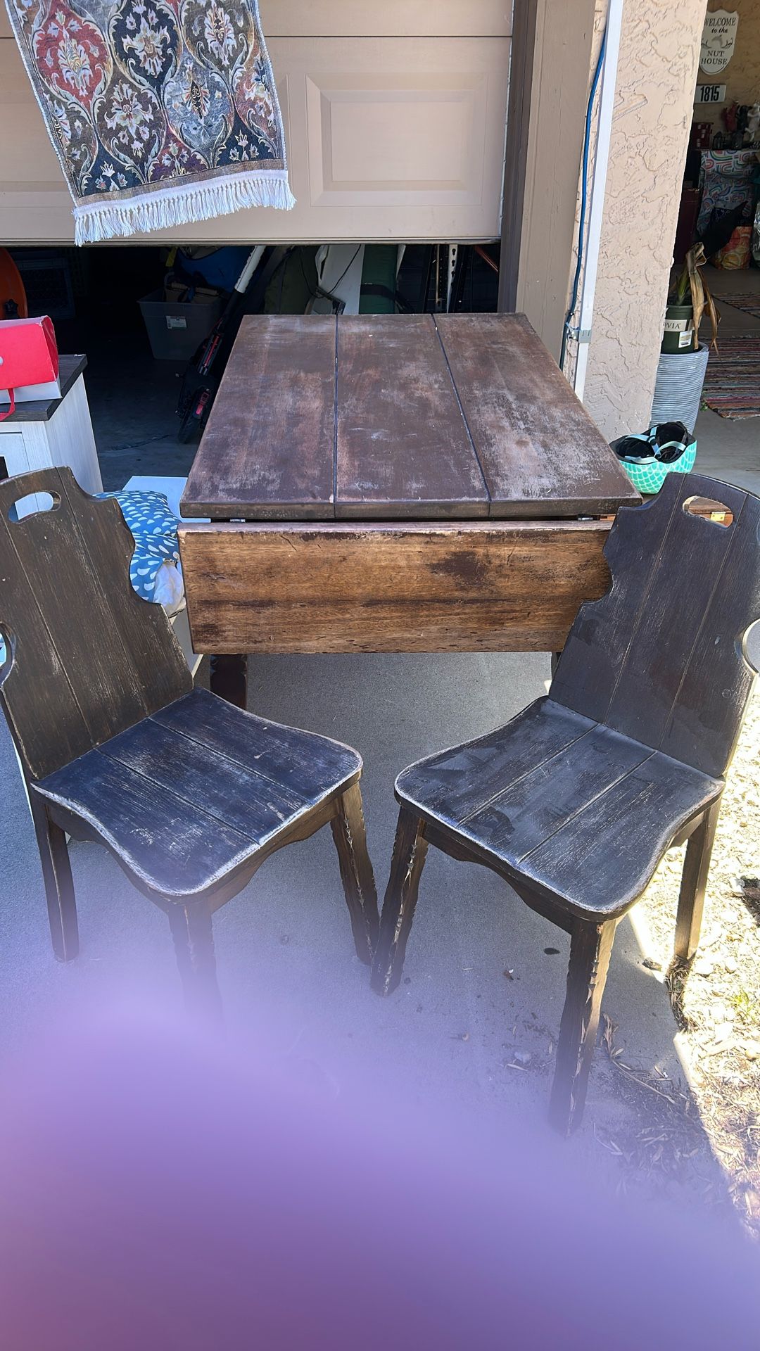 Wooden Dining Room Table With 4 Chairs