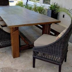 Outdoor / Indoor Farmhouse Dining Tables. 