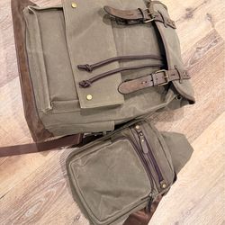Mutual weave backpack with shoulder bag