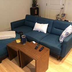 Pier 1 ImportsTeal Three-Seater Sofa