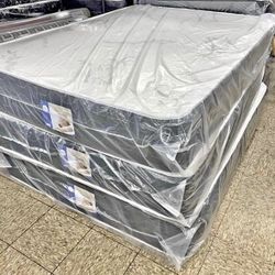 Queen Set Mattress 9”+Box Spring New From Factory Delivery Available 