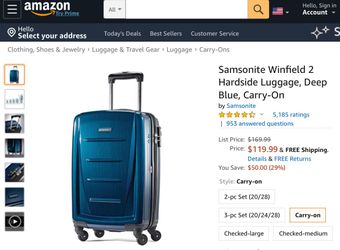 Samsonite Winfield 2 Hardside Luggage, Deep Blue, Carry-On