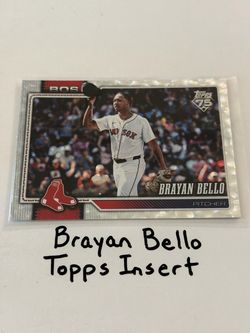 Brayan Bello Boston Red Sox Pitcher Topps Short Print Insert Card.