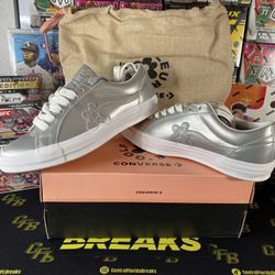 Converse One Star Golf Le Fleur Tyler The Creator Silver Gray Shoes Size 8M/10W